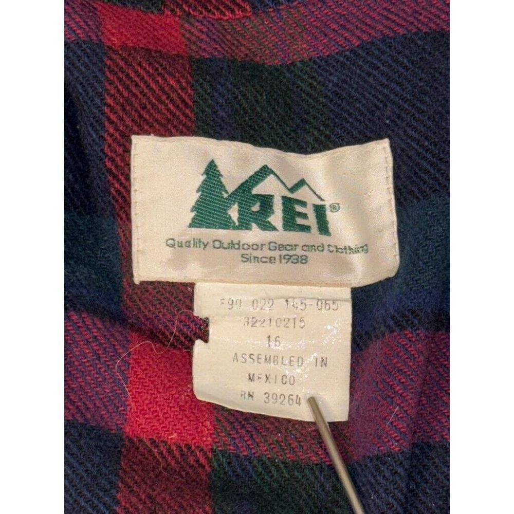 Vintage REI Womens Lined Overcoat Size 16 Blue Hooded Full Zip and Snap Pockets - Picture 4 of 14
